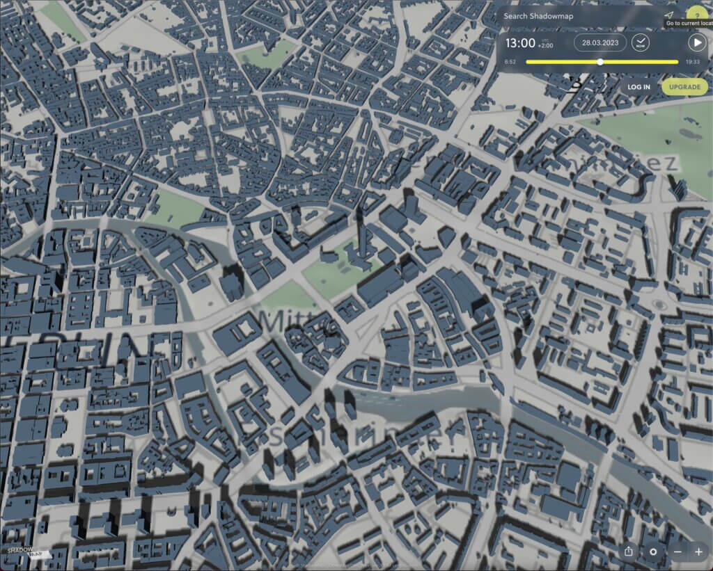 Berlin Alexanderplatz 13 Uhr © Screenshot Shadow Map