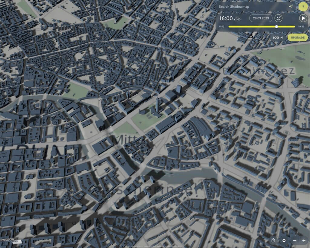 Berlin Alexanderplatz 16 Uhr © Screenshot Shadow Map
